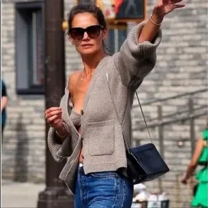 Katie Holmes Bralette And Sweater KHAITE Intimates Sleepwear